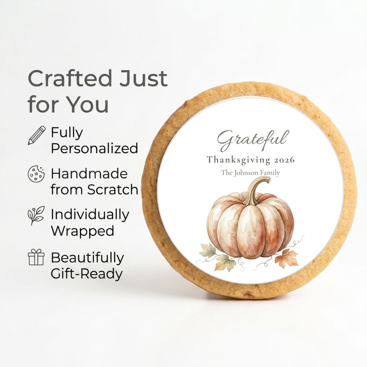 Personalized Thanksgiving Cookie Favors | The Keepsake Collection