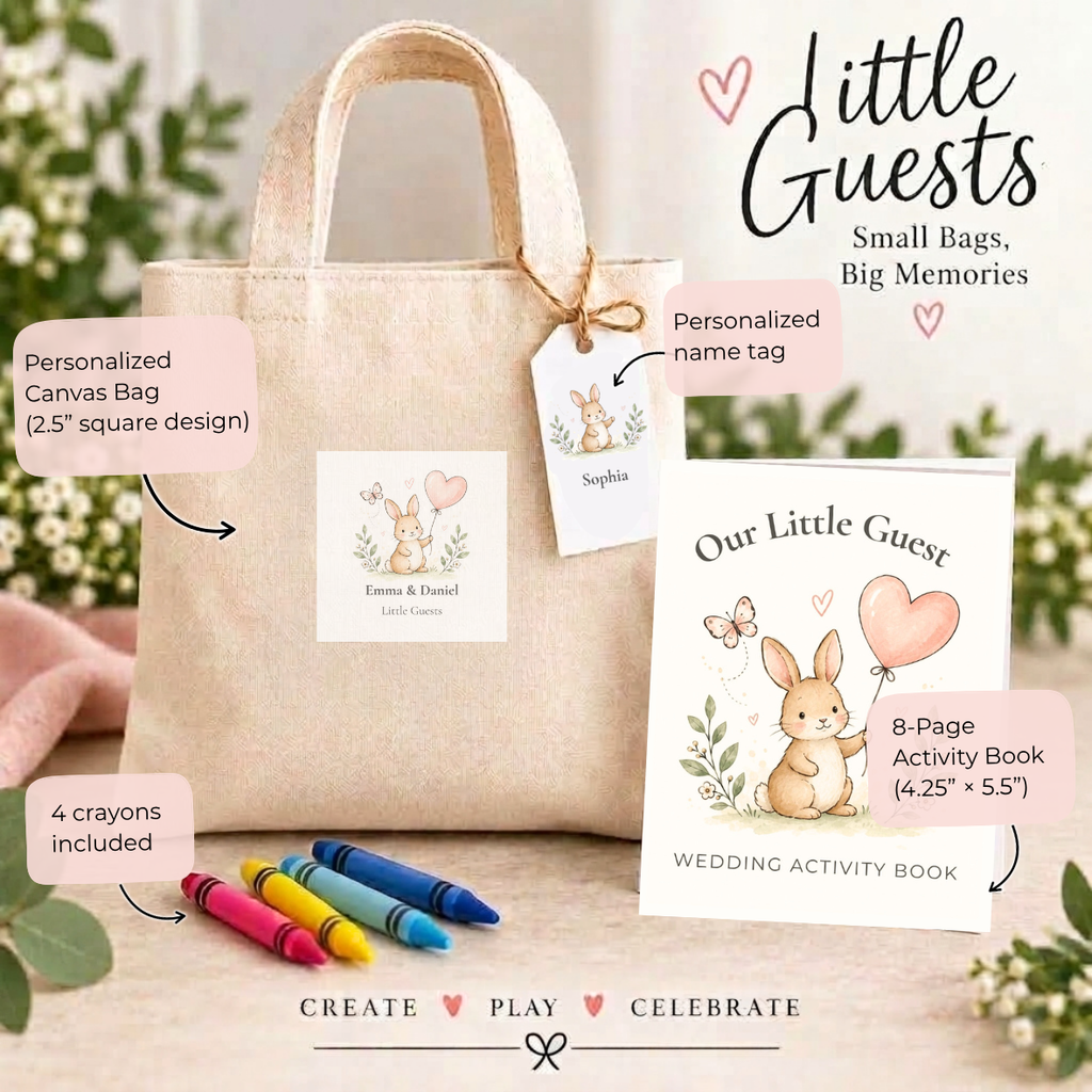 Personalized Kids Wedding Activity Kits | Little Guests