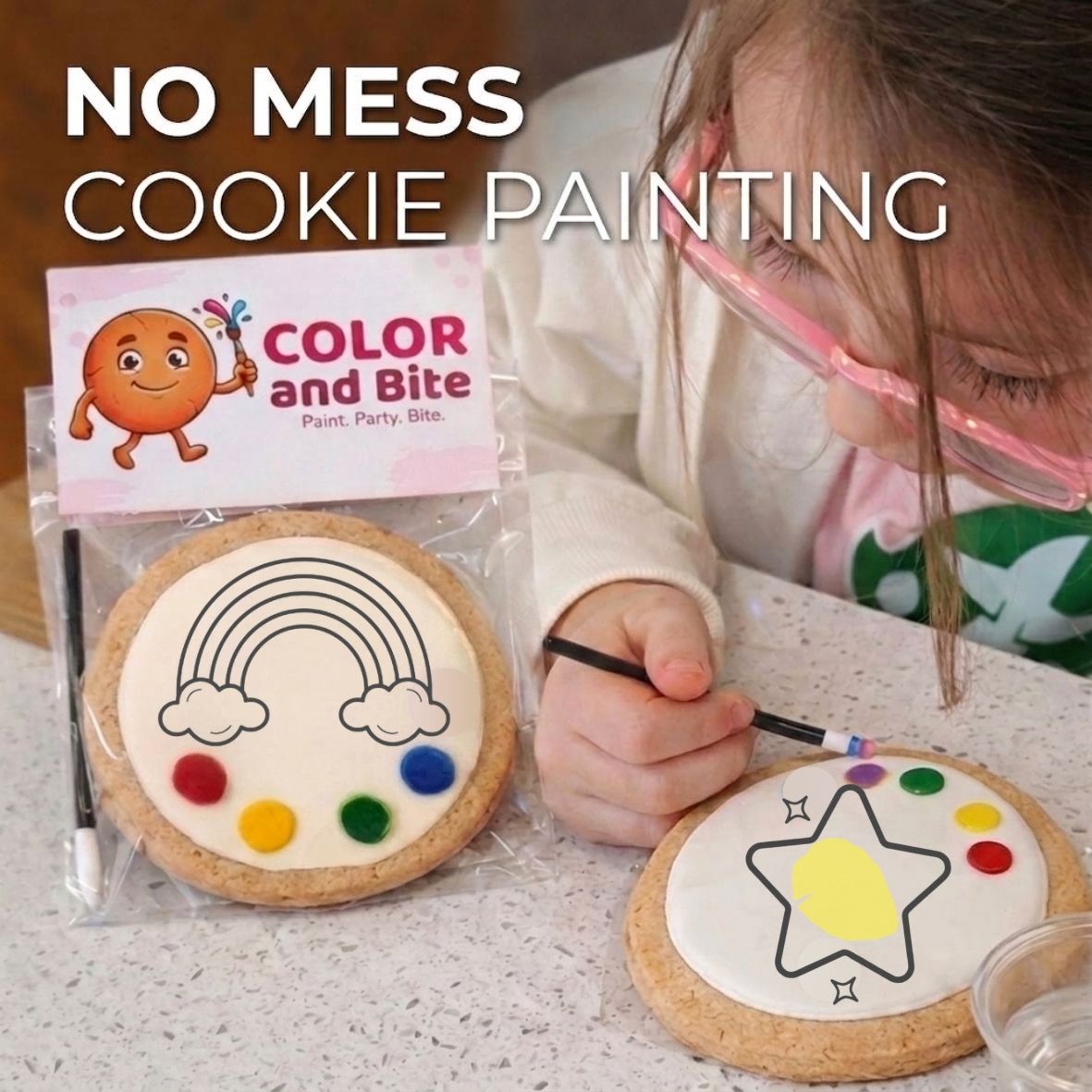 Rainbow Paint Your Own Cookie Kit