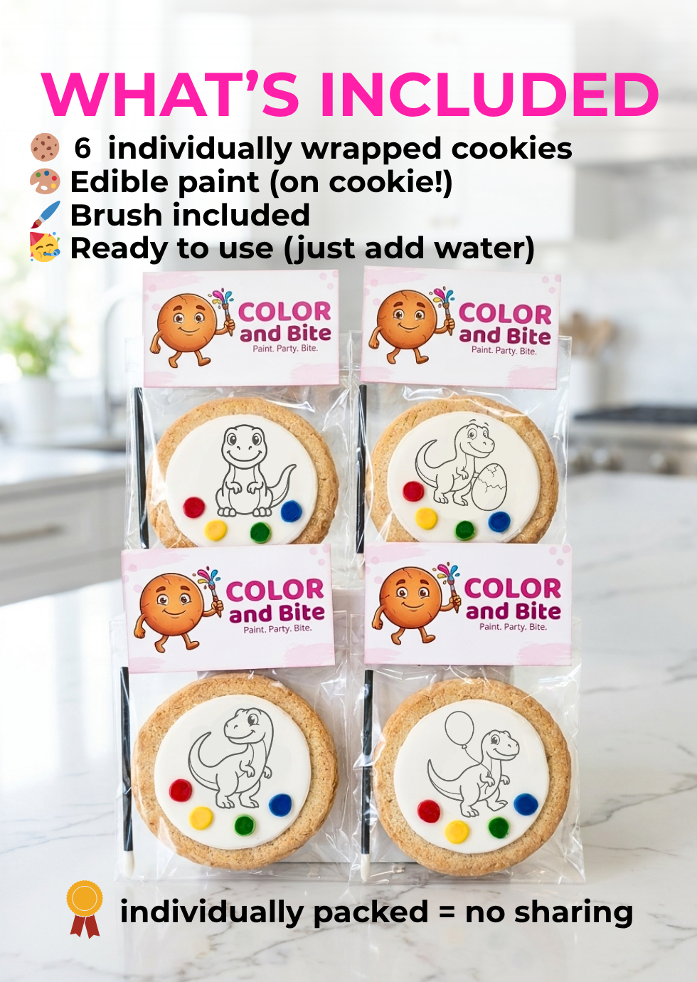 Dinosaur Paint Your Own Cookie Kit