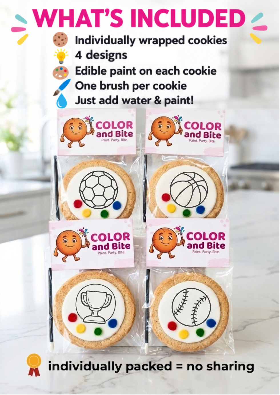Sports Paint Your Own Cookie Kit