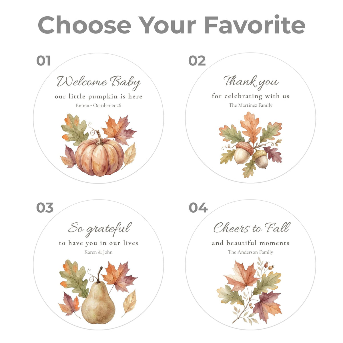 Personalized Fall Cookie Favors | The Keepsake Collection