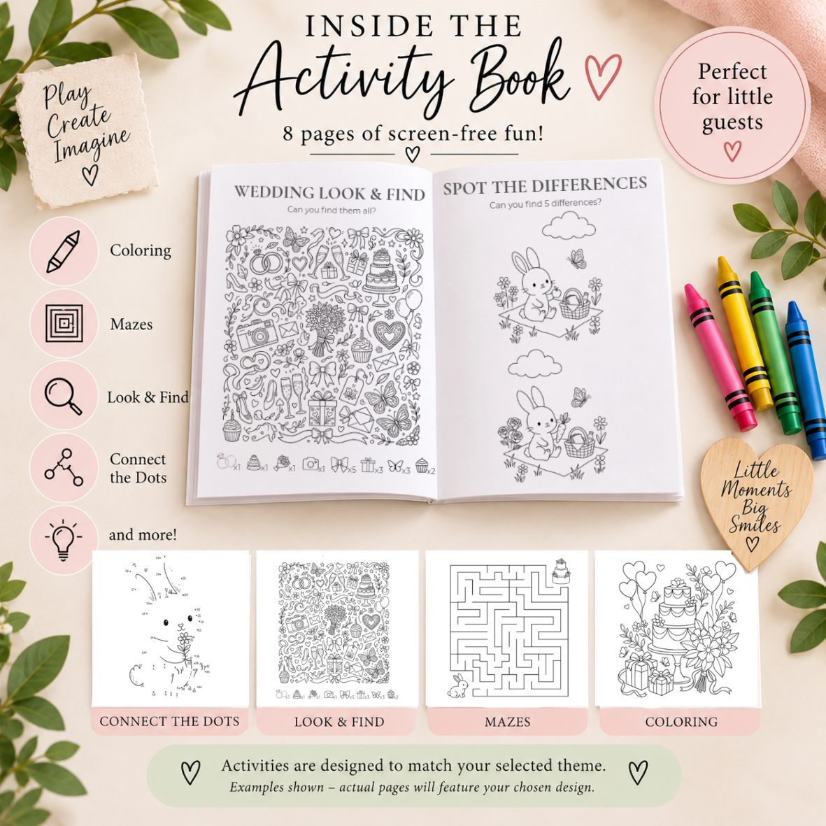 Personalized Kids Wedding Activity Kits | Little Guests