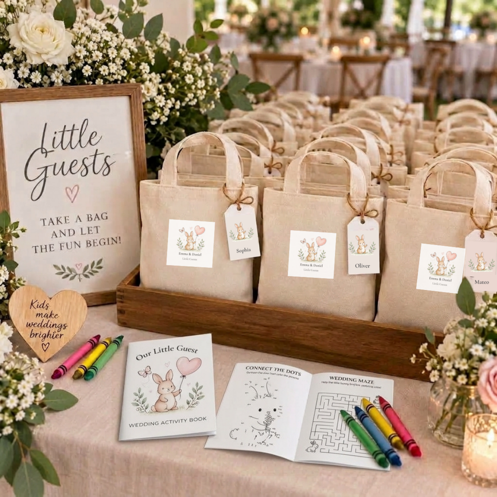 Personalized Kids Wedding Activity Kits | Little Guests