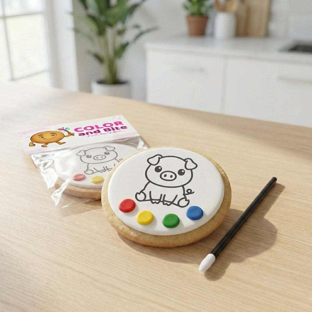 ColorAndBite™ Farm Cookie Painting Party Kit – Party Dozen (12)