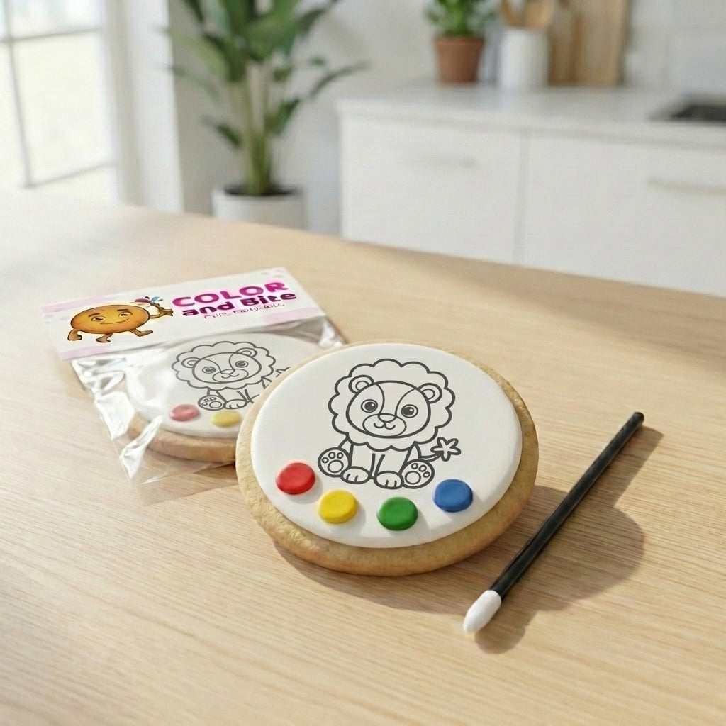ColorAndBite™ Safari Cookie Painting Party Kit – Party Dozen (12)